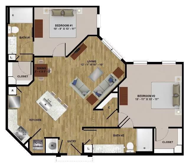 Unit 1-435 1-335 floor plan