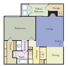 1 Bedroom | 1 Bath B 311 floor plan