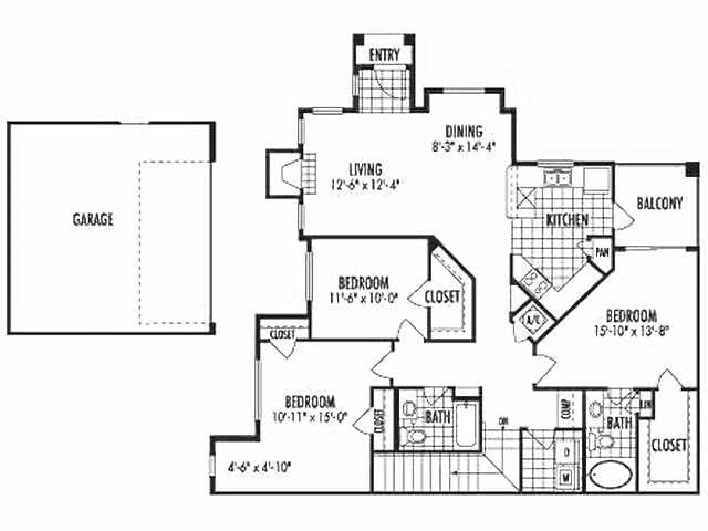 C2 - Attached Garage 1711 floor plan