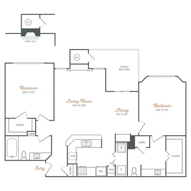 B3 Classic 10 - 1024 floor plan