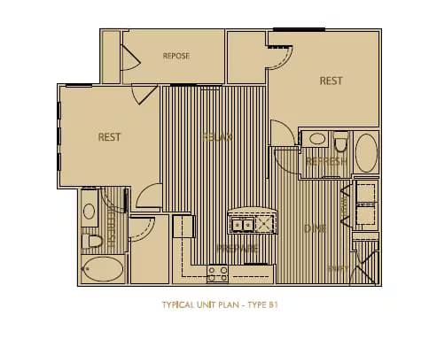 Unit 7-7302 7-7302 floor plan