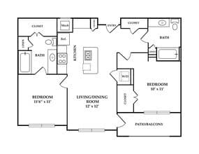 Apt B2 01-01302 floor plan