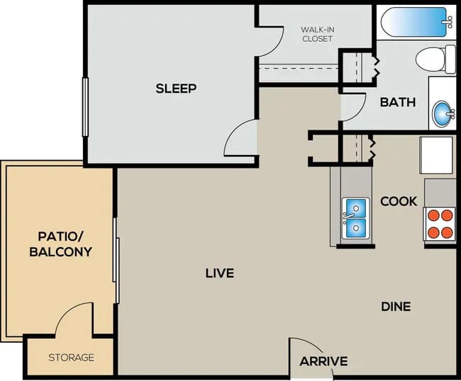 Unit 1215 715 floor plan