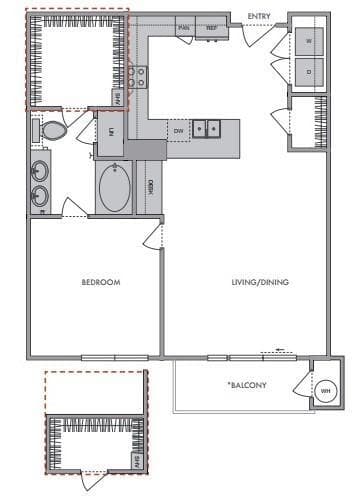 Unit 4106 3207 floor plan