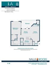 One Bedroom One Bath - A 332 floor plan