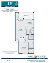 One Bedroom One Bath - B 524 floor plan
