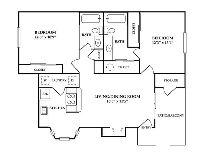 Unit 16-1611 14-1411 floor plan