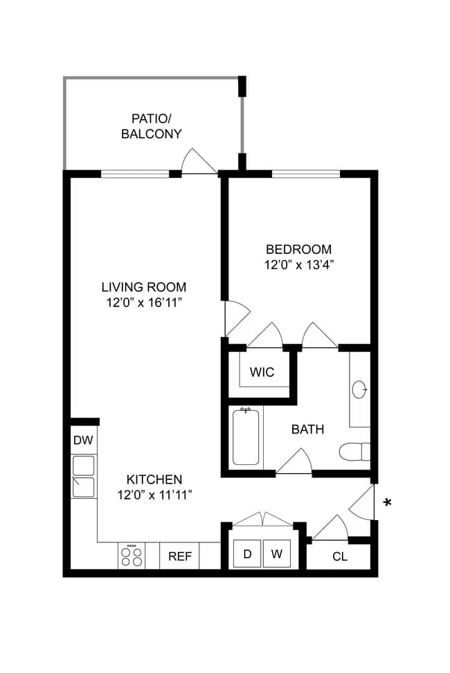 Unit L-306 J-206 floor plan