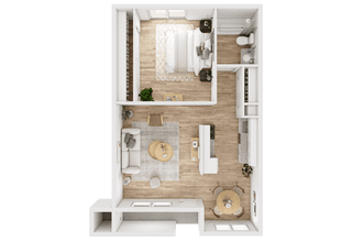 1 Bed 1 Bed 9J floor plan