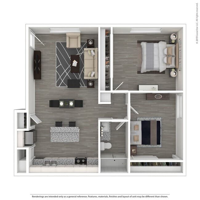 2 Bedroom floor plan
