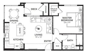 UNIT A3 10-205 floor plan