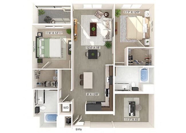 Unit 1113 1140 floor plan