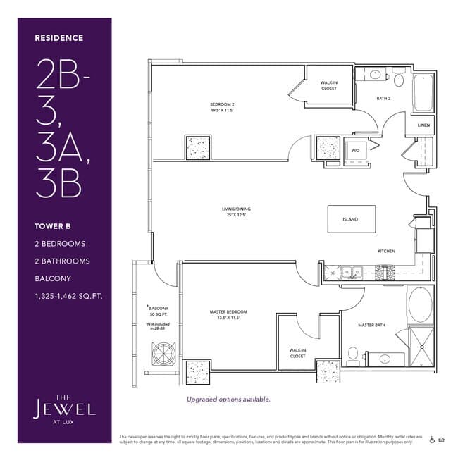 2B-3, 3A & 3B floor plan