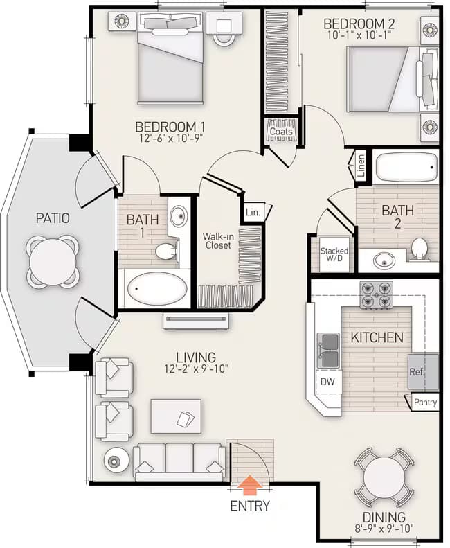 Unit 303 202 floor plan