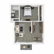 1+1 B 7-162 floor plan
