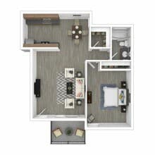 1+1 C 6-152 floor plan