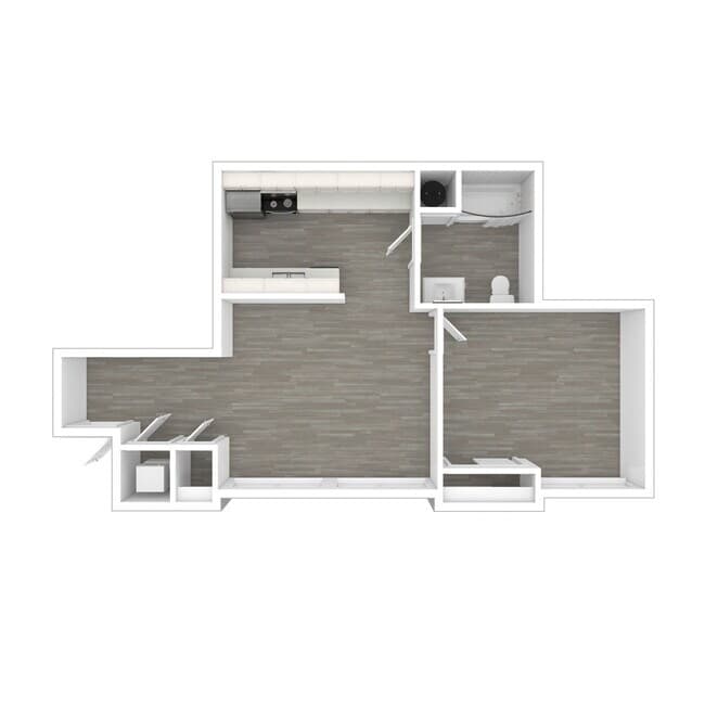 One Bedroom, One Bath | Live/Work Combo Space floor plan