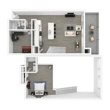 Two Bedroom, Two Bath floor plan