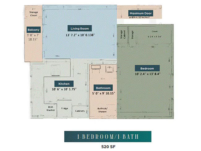 Unit AUCMMQ 208A floor plan