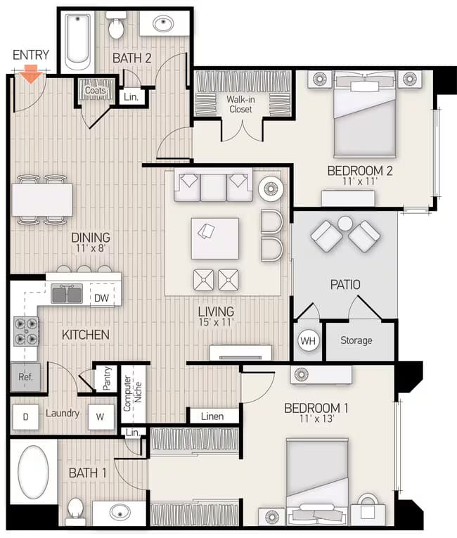 Unit 204 306 floor plan