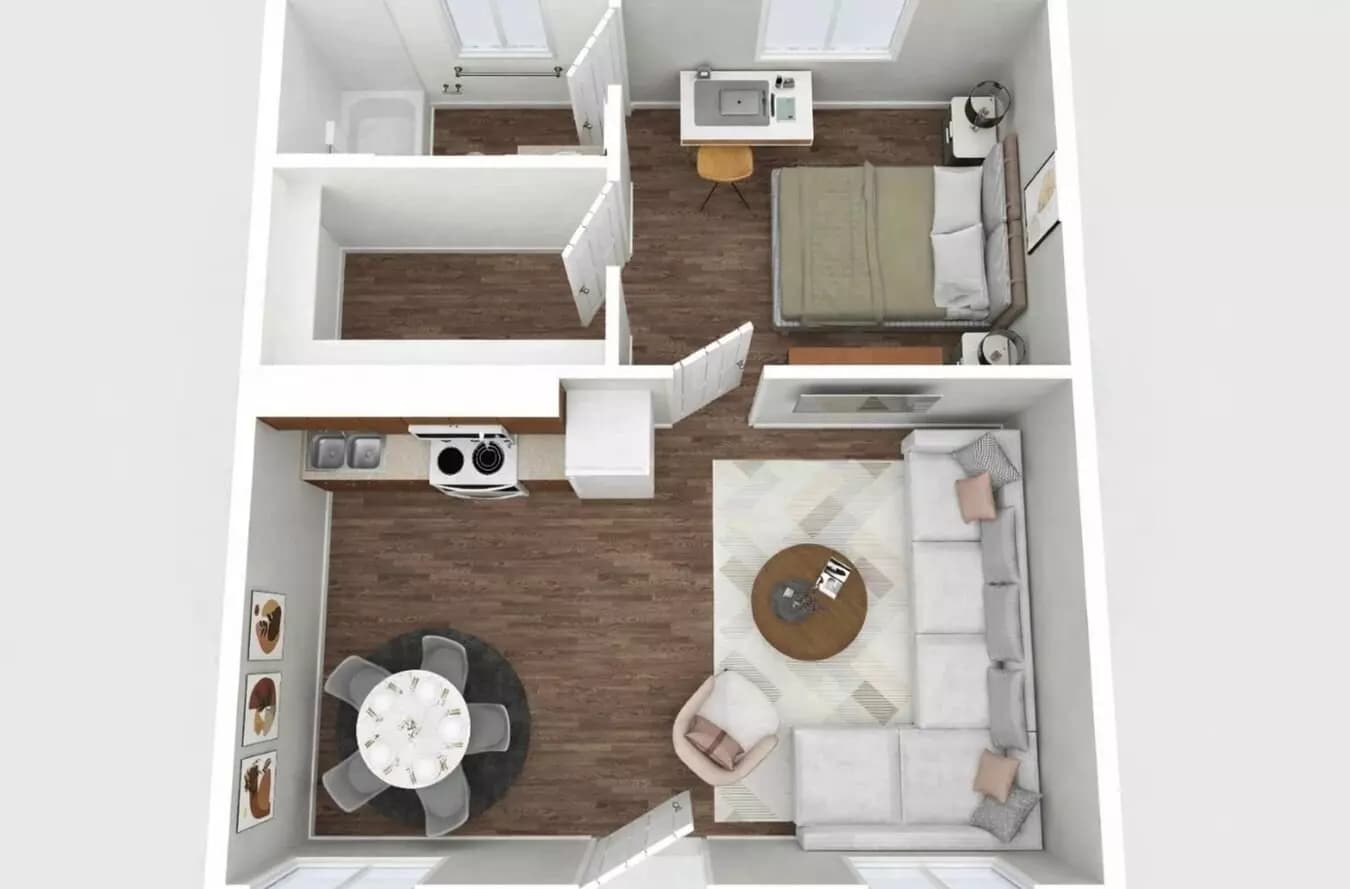 1/1 9 floor plan