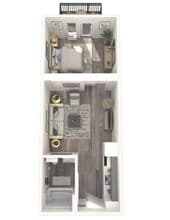 1 Bedroom 525 floor plan