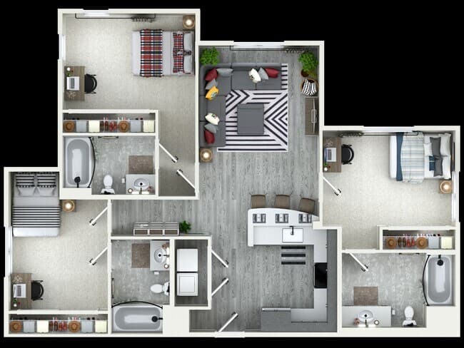 Unit Private Bedroom Private Bedroom floor plan