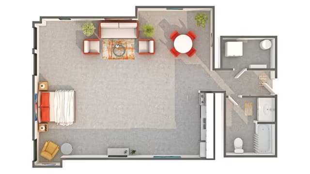 Balboa Studio 1-303 floor plan