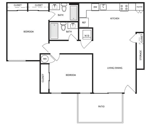 2 Bedroom floor plan