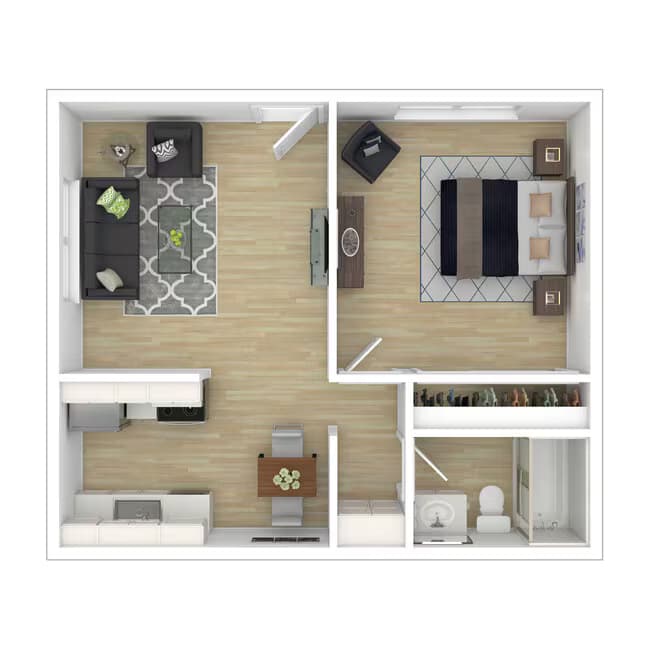 One Bedroom 1925-05 floor plan
