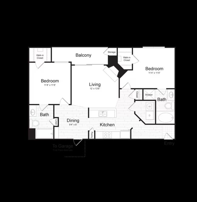Renovated B2 0524 floor plan