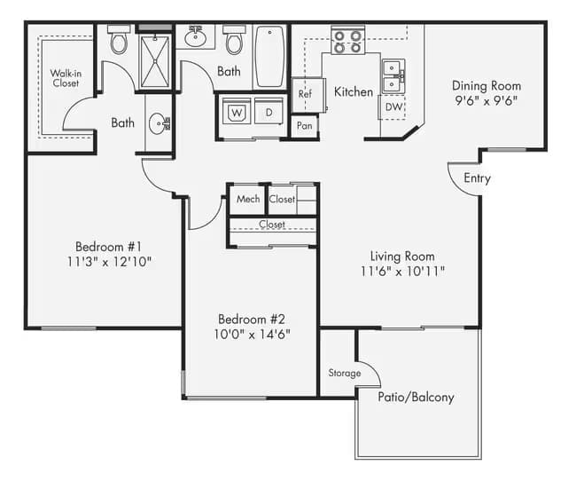Unit 819-F 831-L floor plan