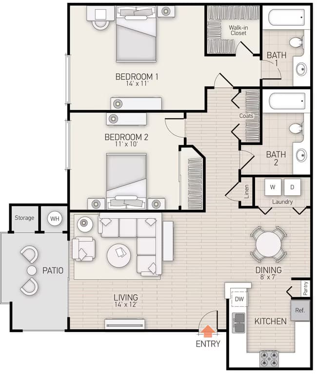 Unit 284 220 floor plan