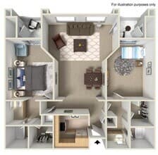2 BR 2 BA Reno 1236 floor plan