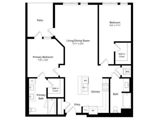 Unit 316 517 floor plan