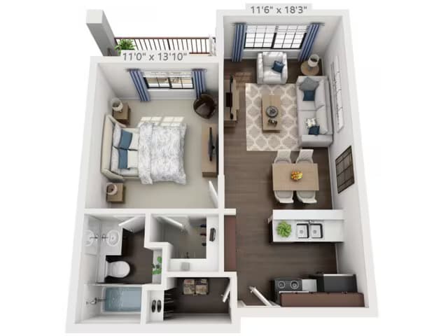 Unit C-C233 C-C308 floor plan