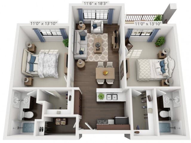 Unit C-C111 C-C314 floor plan