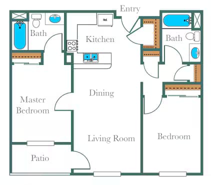 Unit Royal Oaks-301 Royal Oaks-118 floor plan
