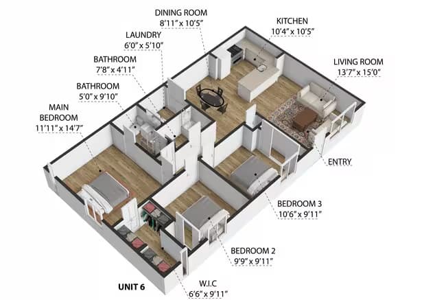 Unit 664-8 670-7 floor plan