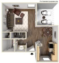 Studio 49-01 floor plan