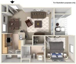 A Vintage 629 SF RENOVATED 19103 floor plan