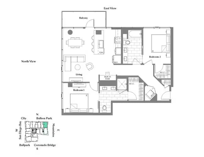Unit 1708 1708 floor plan