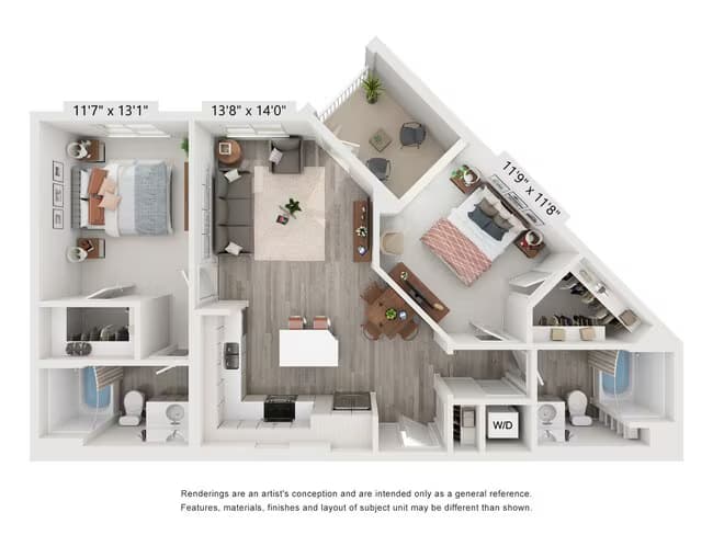 Unit 1445-1225 1445-1225 floor plan