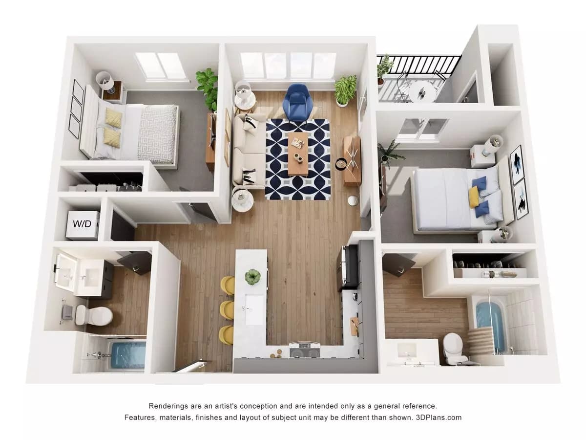 2x2LW-1207 floor plan