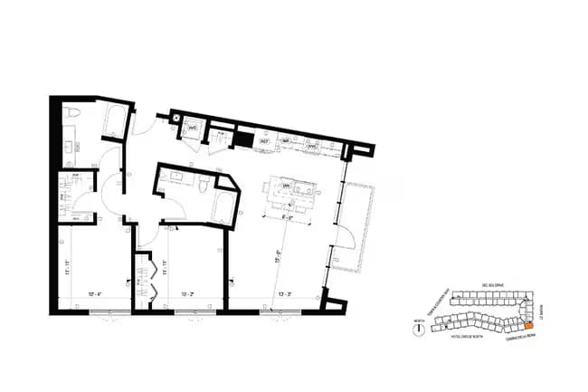 C1th 2 Bedroom Townhome 741 floor plan