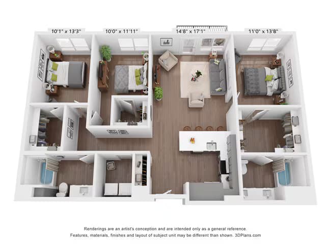Unit 610 519 floor plan