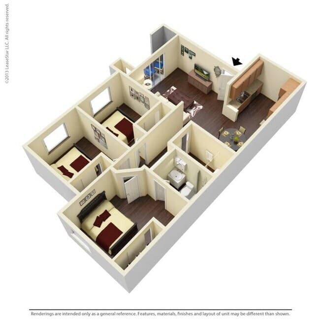 Unit A-701-203A A-701-203A floor plan