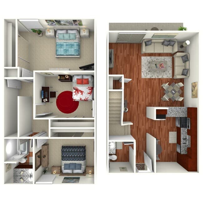 3 Bedroom Townhome 267 floor plan