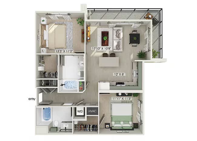 Unit 343 243 floor plan