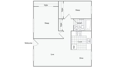 Courtyard 85-2Q floor plan